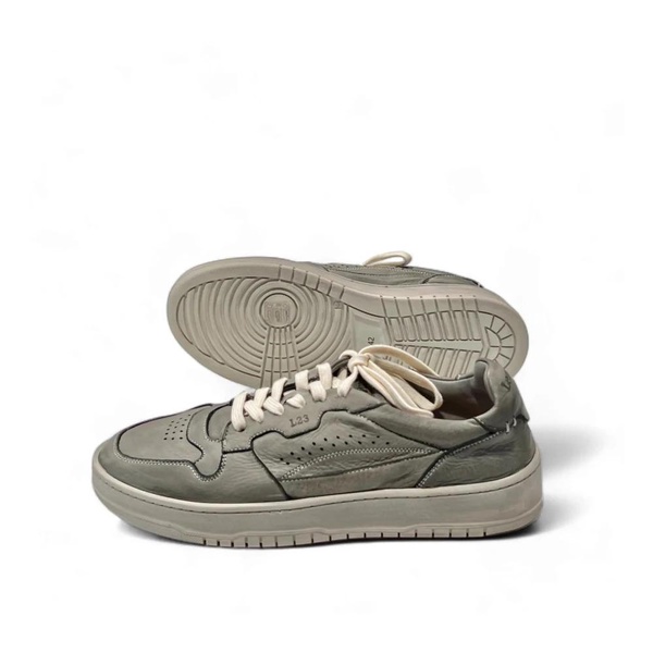 Grey Hirschleder Sneaker Stylish Model