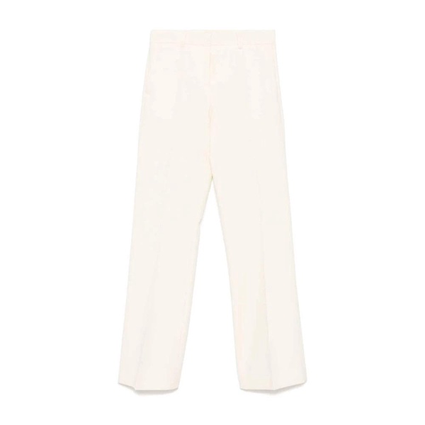 White Flared Leg Trousers