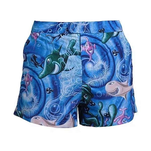 Blue Polyester Shorts SS22