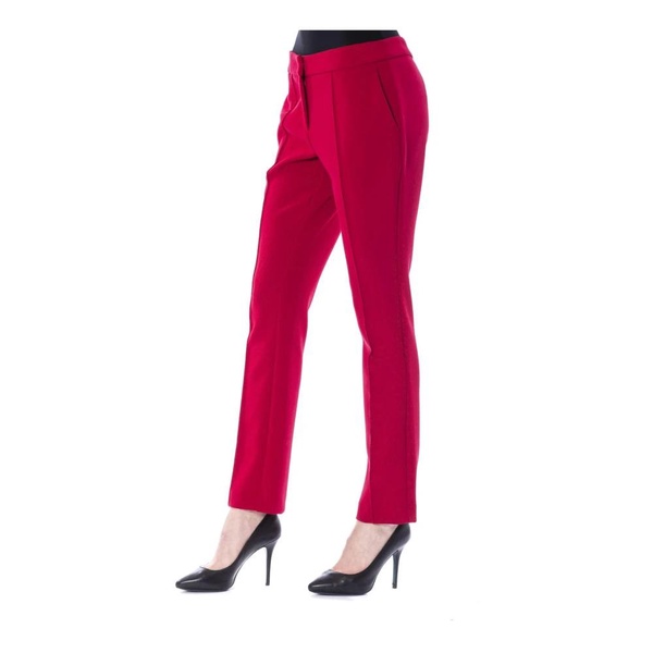 Fuchsia Polyester Jeans Pants