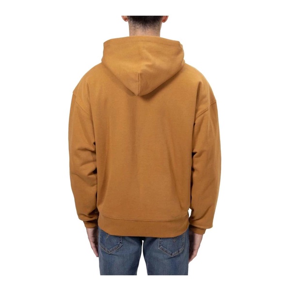 Brown Reversible Zip Hoodie Relaxed Fit