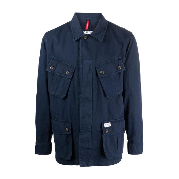 Navy Blue Cargo Pocket Jacket