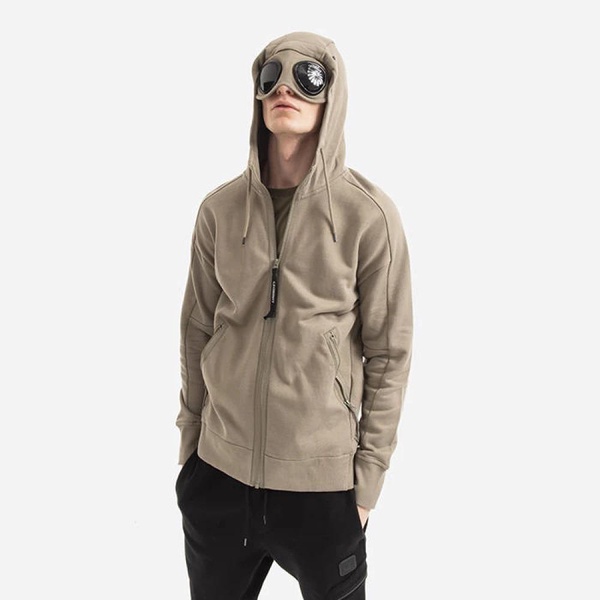 Diagonal Raised Fleece Goggle Hoodie