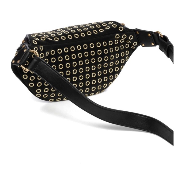 Studded Belt Bag with Logo Detail