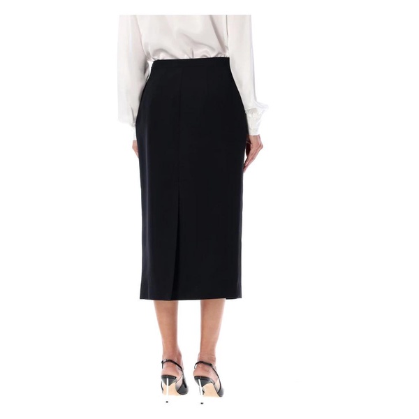 Black Midi Skirt with Pockets