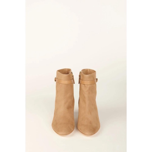 Beige Suede Kloe Ankle Boots