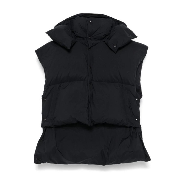 Black Quilted Padded Sleeveless Jacket