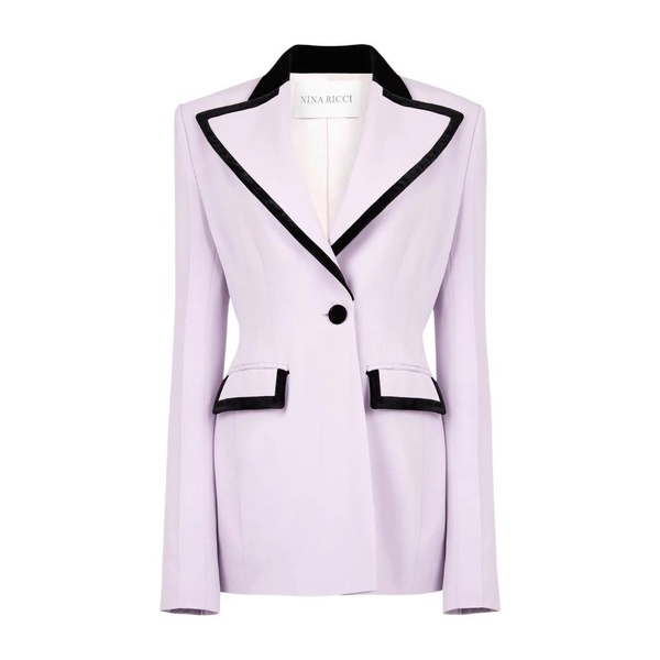 Lilac Tuxedo Detail Blazer