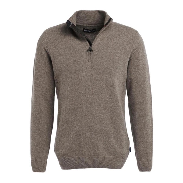 Gray-Brown Holden Half Zip Sweater