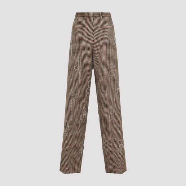 Brown Wide Wool Trousers AW24