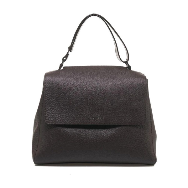 Brown Leather Handbag Sveva Soft