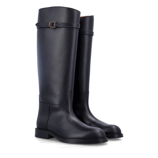 Black Leather Polo Riding Boots