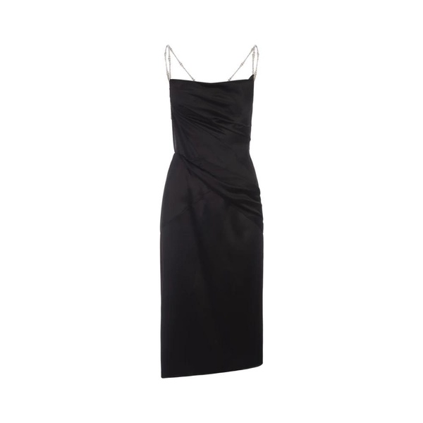 Givenchy Chain Open Back Midi Dress In Black