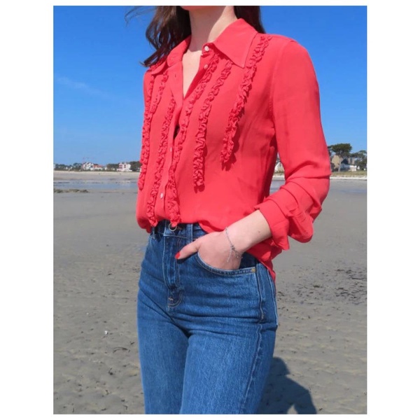 Nicole Ruffled Viscose Shirt