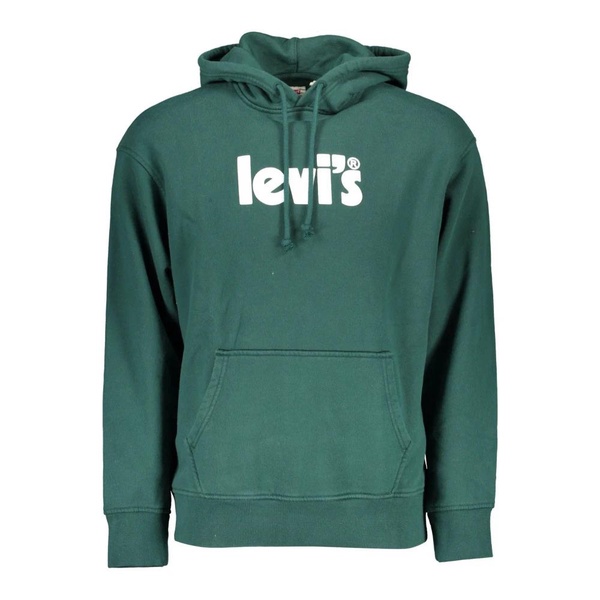 Green Hooded Cotton Sweatshirt