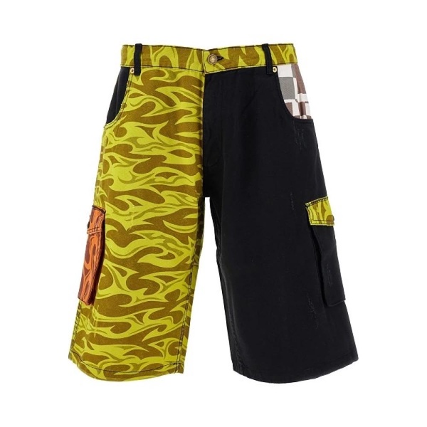 Multicolour Cargo Bermuda Shorts Block Design