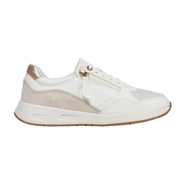 White Casual Leather Sneakers for Women