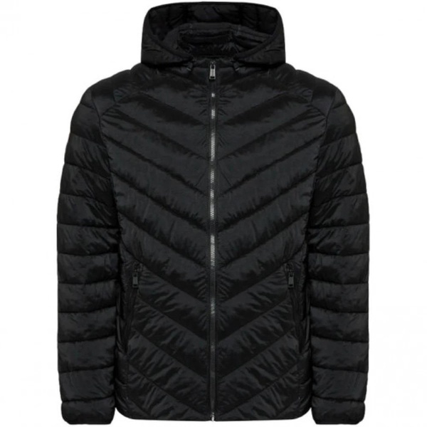 Men`s Black Hooded Winter Jacket