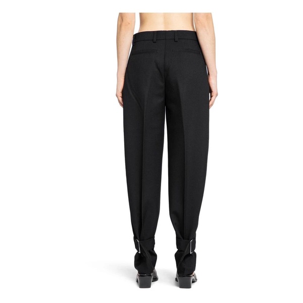 Black Slouch Trousers with Buckle