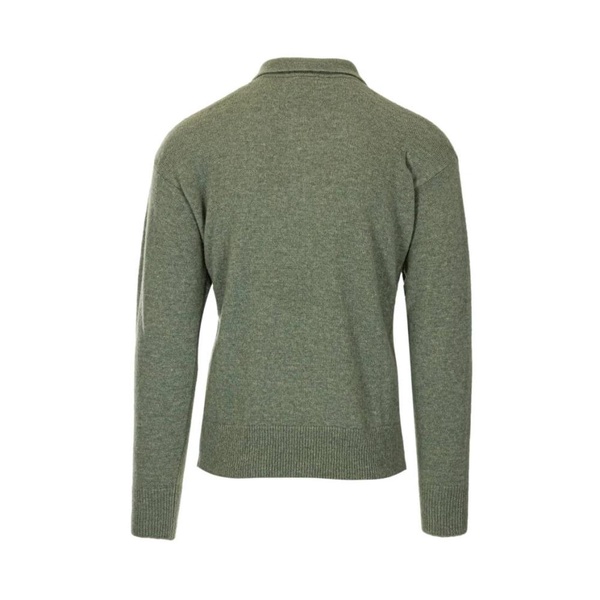 Brushed Solid Polo Zipper Sweater