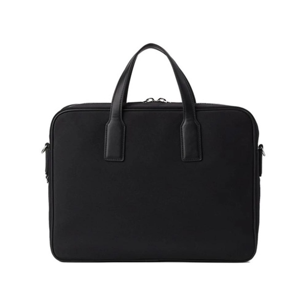 Black Briefcase with Logo Embossing