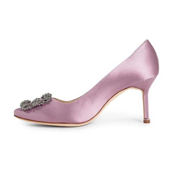 Crystal Buckle Stiletto Heel in Pink