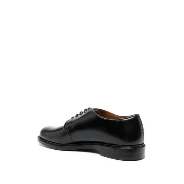 Black Leather Lace-up Shoes for Men