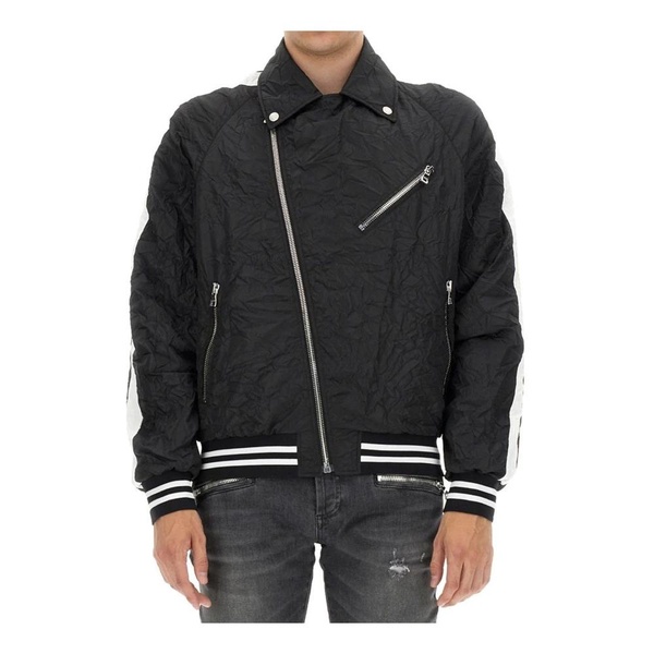 Casual Bomber Jacket with Ribbed Trims