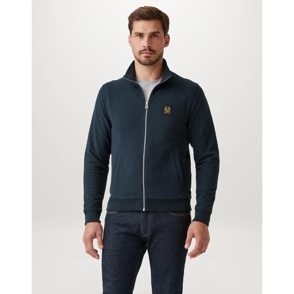 Navy Blue Zip-Through Sweatshirt