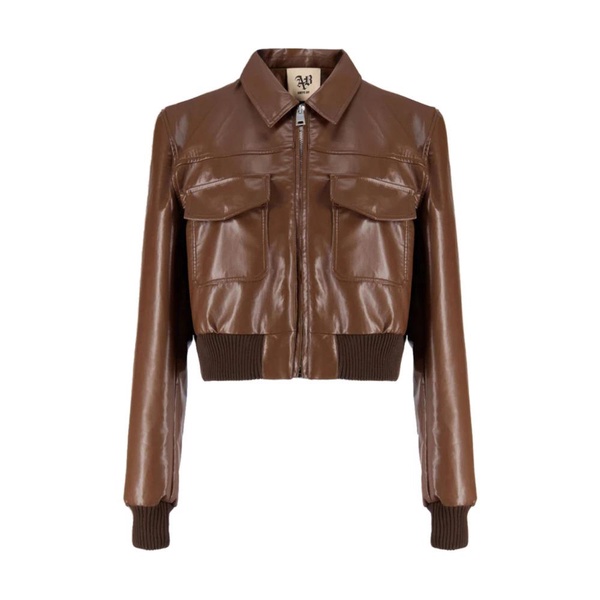 Brown Bomber Jacket Aviator Style