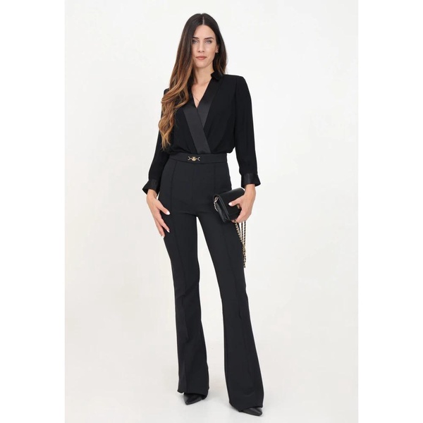 Elegant Black Jumpsuit with 3/4 Sleeves