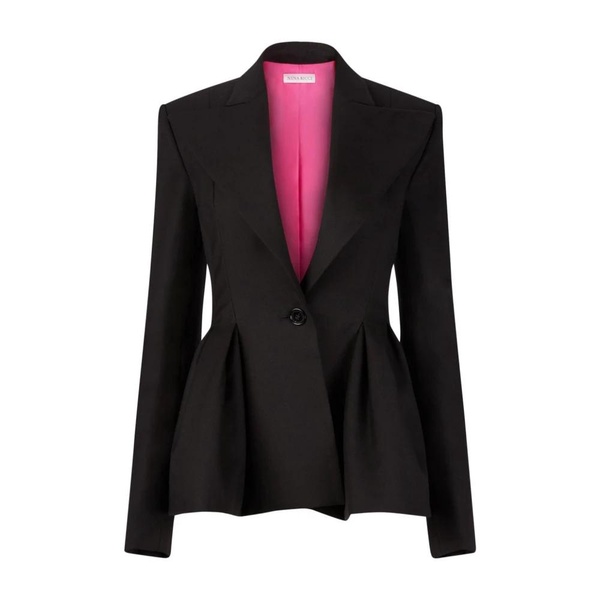 Elegant Wool Peplum Jacket