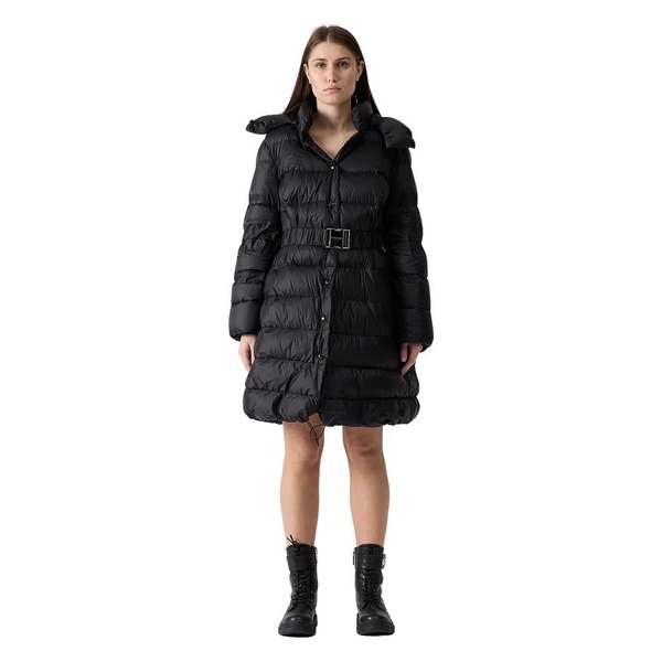 Midi Puffer Jacket with Belt