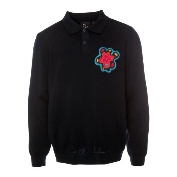 Floral Long Sleeve Polo Shirt