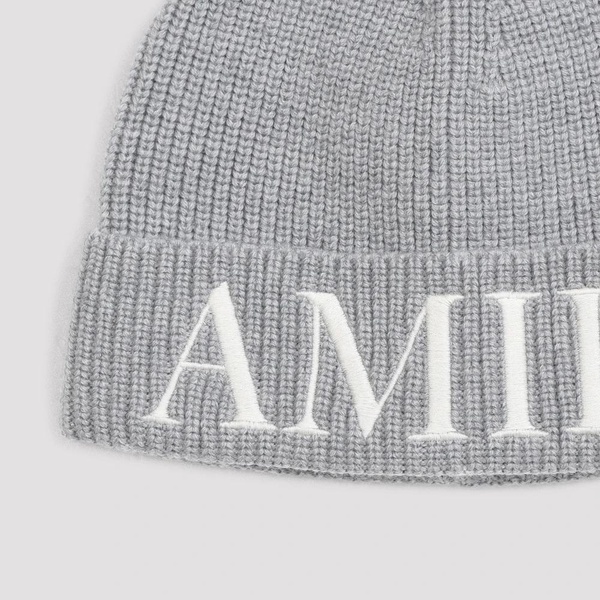 Grey Knit Beanie Hat