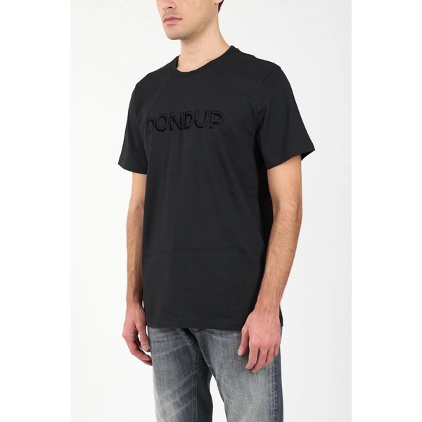 Jersey T-shirt with flocked logo