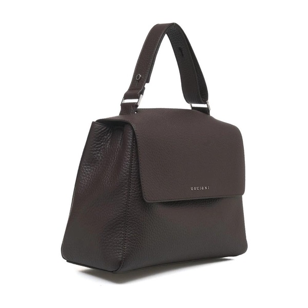 Brown Leather Handbag Sveva Soft