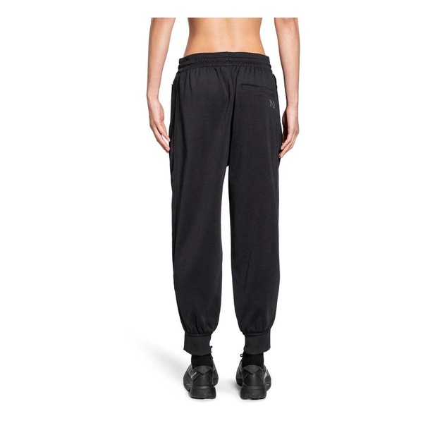 Black Cuffed Jersey Pants