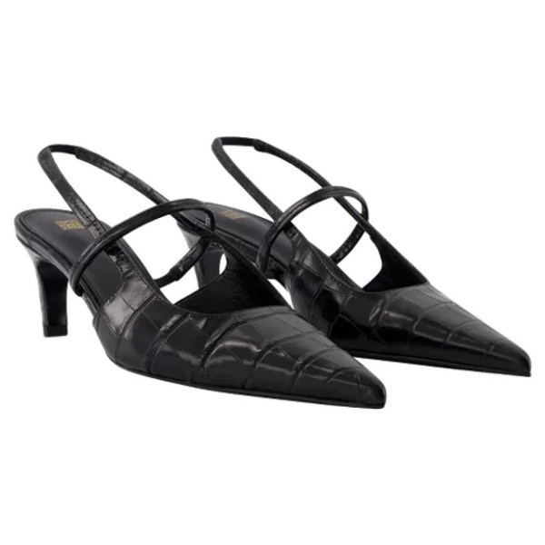 the sharp slingback - toteme - leather - black