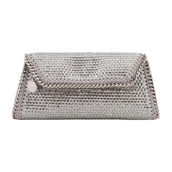 Grey Clutch with Flap and Snap Button