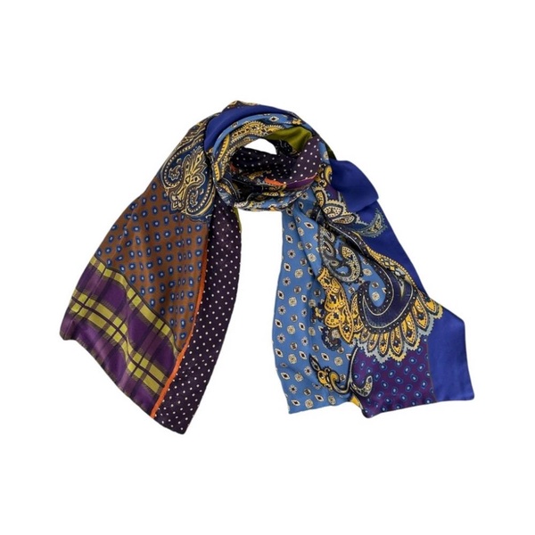 Patterned Silk Modal Scarf