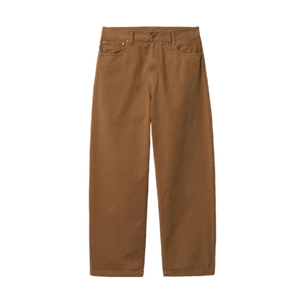 Logo Cotton Pants with Button and Zipper Closure