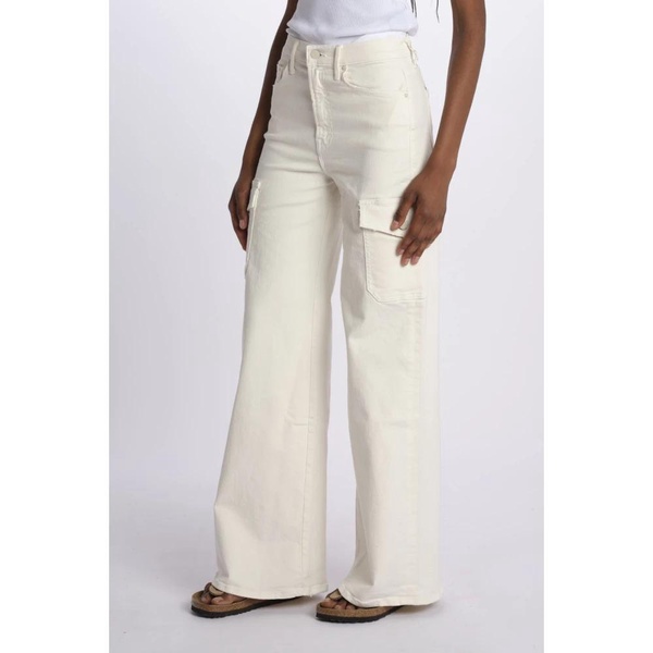 White Cargo Denim Trousers