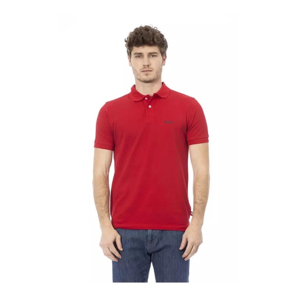 Red Embroidered Polo Shirt for Men