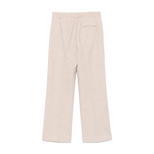 Beige Jersey Texture Trousers