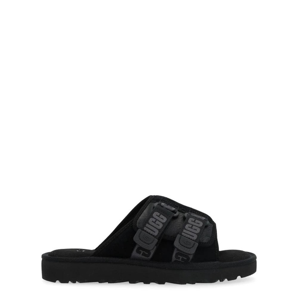 Black Strap Slide Sandals