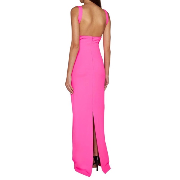 Pink Joni square neck sleeveless maxi dress 