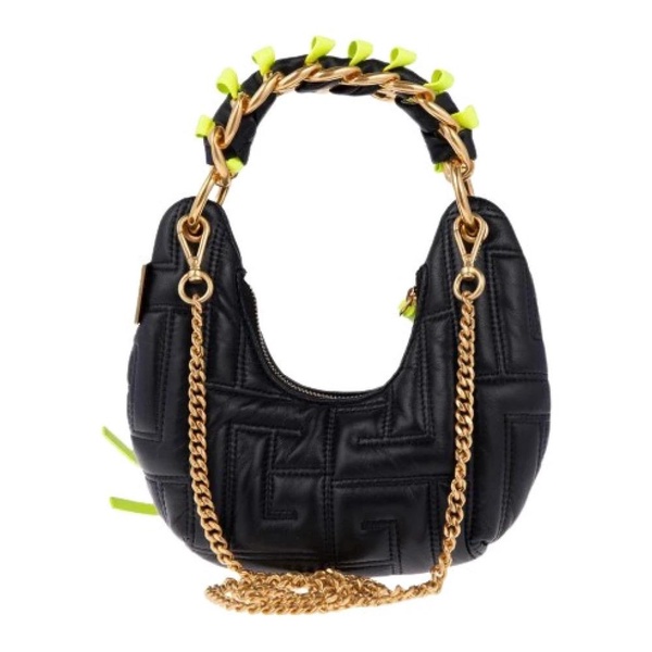 Luxe Green and Black Monogram Shoulder Bag