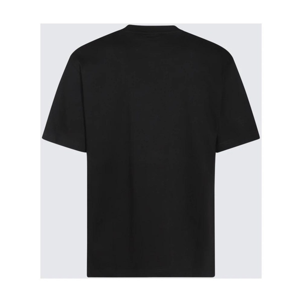 Black Cotton T-shirt with Logo