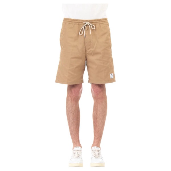 Stretch Cotton Shorts with Drawstring Waist